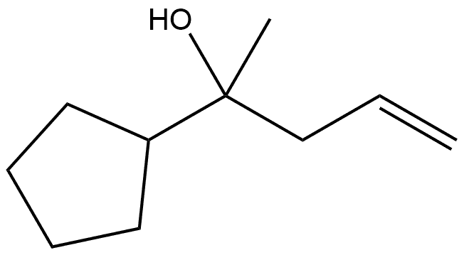 α-Methyl-α-2-propen-1-ylcyclopentanemethanol 结构式