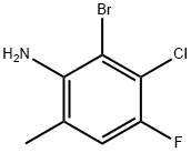 2-溴-3-氯-4-氟-6-甲基苯胺 结构式