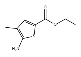 5-氨基-4-甲基噻吩-2-羧酸乙酯 结构式