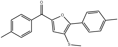 2-对甲苯基-5-对甲苯甲酰基-3-甲硫基呋喃 结构式