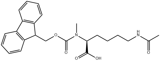 L-Lysine, N6-acetyl-N2-[(9H-fluoren-9-ylmethoxy)carbonyl]-N2-methyl- 结构式