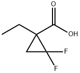 1-ethyl-2,2-difluorocyclopropane-1-carboxylic acid 结构式