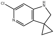 6-氯螺[1,2-二氢吡咯并[3,2-C]吡啶-3,1'-环丙烷 结构式