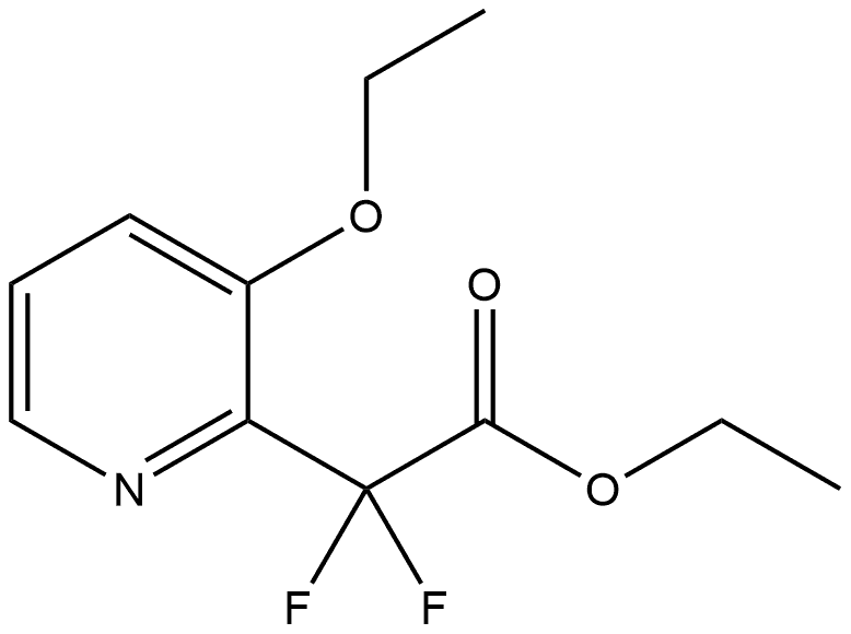 Ethyl 2-(3-ethoxypyridin-2-yl)-2,2-difluoroacetate 结构式