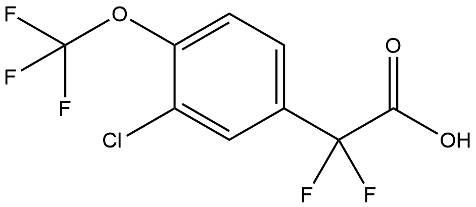 3-Chloro-α,α-difluoro-4-(trifluoromethoxy)benzeneacetic acid 结构式