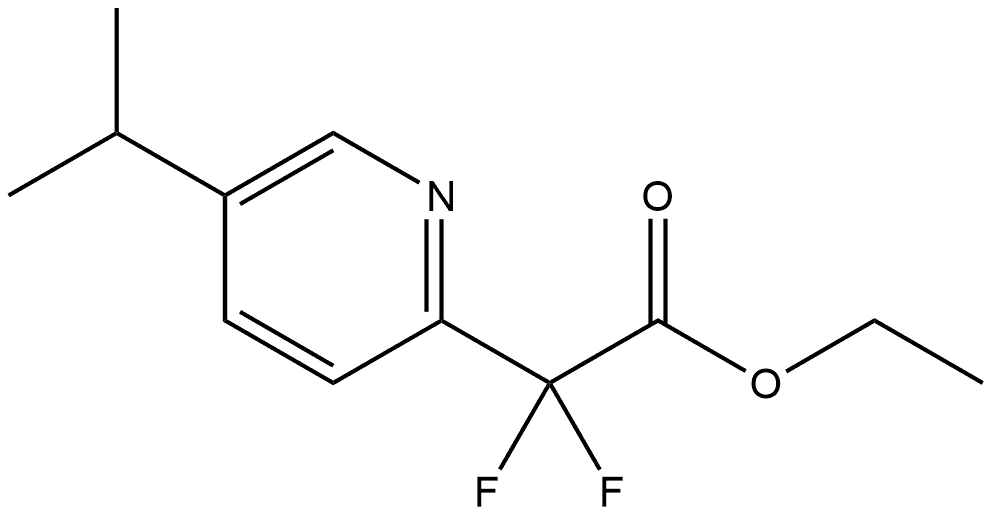 Ethyl 2,2-difluoro-2-(5-isopropylpyridin-2-yl)acetate 结构式