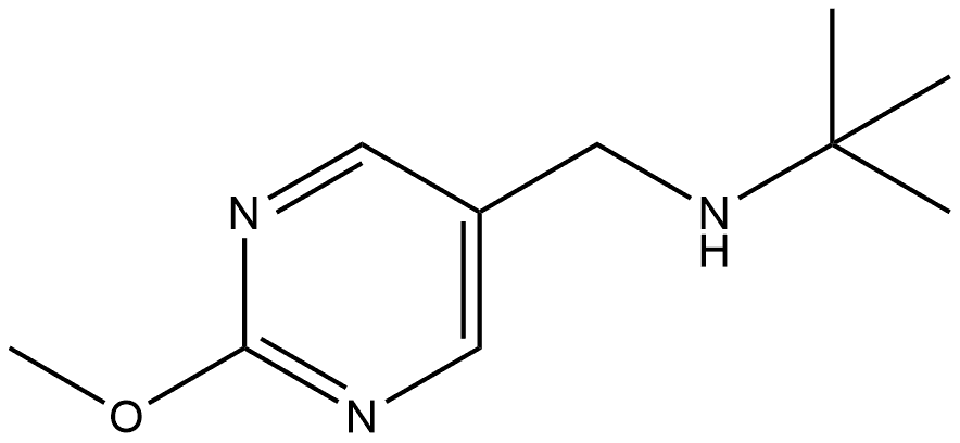 N-(1,1-Dimethylethyl)-2-methoxy-5-pyrimidinemethanamine 结构式