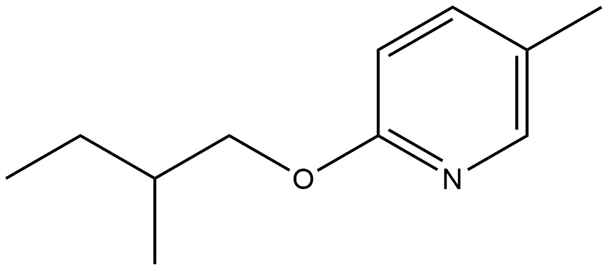 5-Methyl-2-(2-methylbutoxy)pyridine 结构式