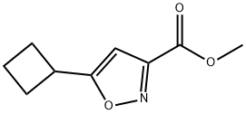 3-Isoxazolecarboxylic acid, 5-cyclobutyl-, methyl ester 结构式