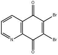 6,7-二溴喹啉-5,8-二酮 结构式