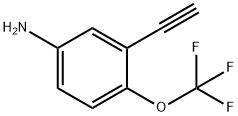 3-乙炔基-4-(三氟甲氧基)苯胺 结构式