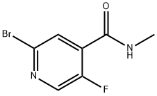 2-溴-5-氟-N-甲基异烟酰胺 结构式