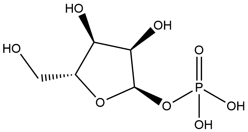 α-D-Ribofuranose, 1-(dihydrogen phosphate) 结构式