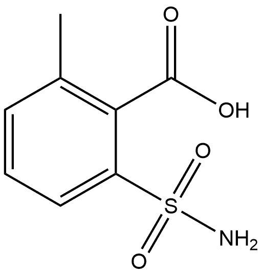 2-甲基-6-氨磺酰苯甲酸 结构式