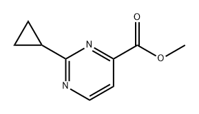 4-Pyrimidinecarboxylic acid, 2-cyclopropyl-, methyl ester 结构式