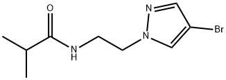 Propanamide, N-[2-(4-bromo-1H-pyrazol-1-yl)ethyl]-2-methyl- 结构式