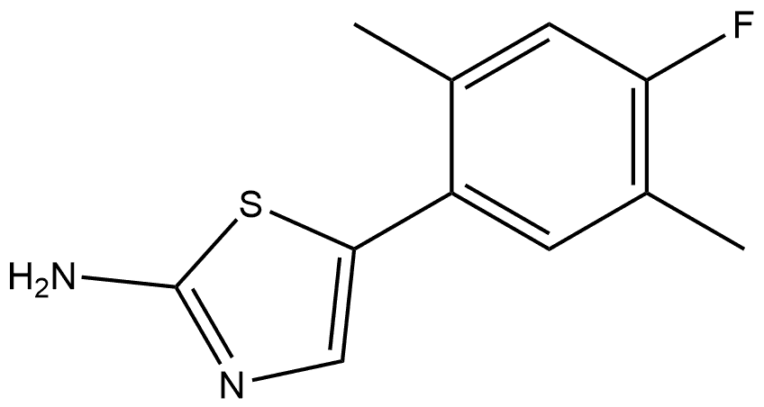 5-(4-Fluoro-2,5-dimethylphenyl)thiazol-2-amine 结构式