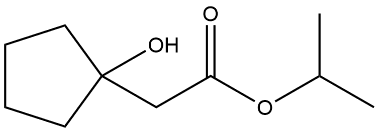 isopropyl 2-(1-hydroxycyclopentyl)acetate 结构式
