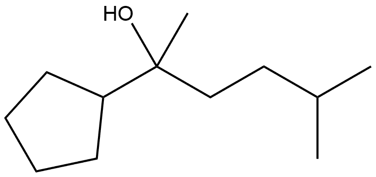 α-Methyl-α-(3-methylbutyl)cyclopentanemethanol 结构式