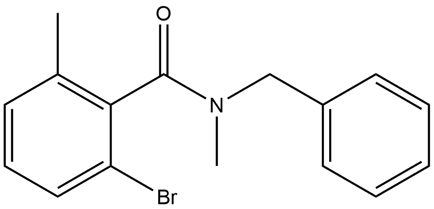 2-Bromo-N,6-dimethyl-N-(phenylmethyl)benzamide 结构式