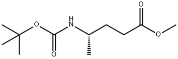 Pentanoic acid, 4-[[(1,1-dimethylethoxy)carbonyl]amino]-, methyl ester, (4S)- 结构式