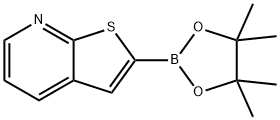 2-(4,4,5,5-四甲基-1,3,2-二氧杂硼烷-2-基)噻吩[2,3-B]吡啶 结构式