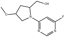 [1-(6-fluoropyrimidin-4-yl)-4-methoxypyrrolidin-2-yl]methanol, Mixture of diastereomers 结构式