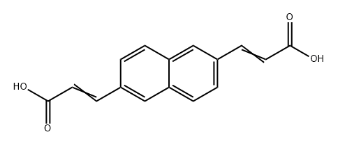 2,6-萘二丙烯酸 结构式