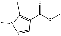 5-碘-1-甲基-1H-吡唑-4-羧酸甲酯 结构式