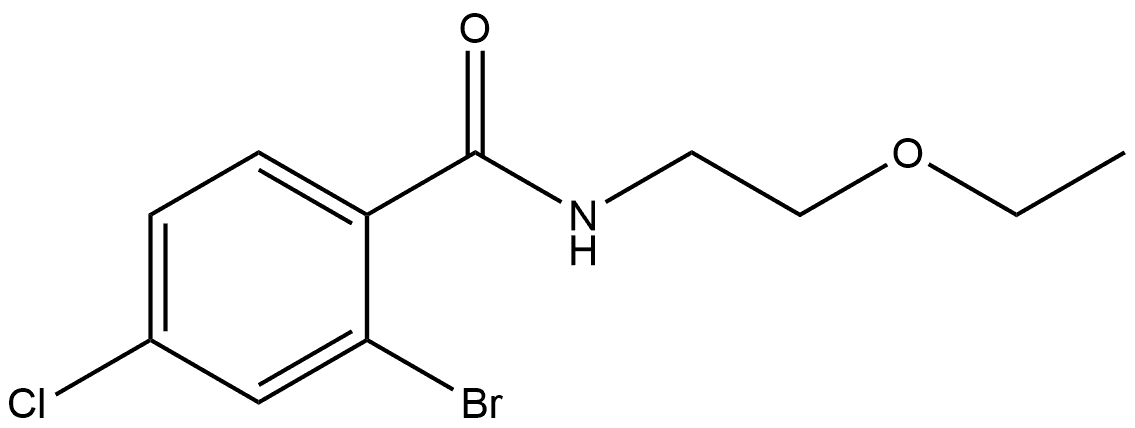 2-Bromo-4-chloro-N-(2-ethoxyethyl)benzamide 结构式