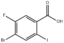 4-溴-5-氟-2-碘苯甲酸 结构式