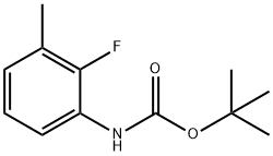 (2-氟-3-甲基苯基)氨基甲酸叔丁酯 结构式