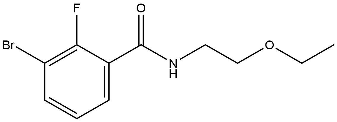 3-Bromo-N-(2-ethoxyethyl)-2-fluorobenzamide 结构式