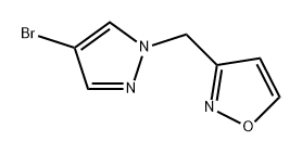 3-((4-溴-1H-吡唑-1-基)甲基)异恶唑 结构式