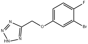 2H-Tetrazole, 5-[(3-bromo-4-fluorophenoxy)methyl]- 结构式