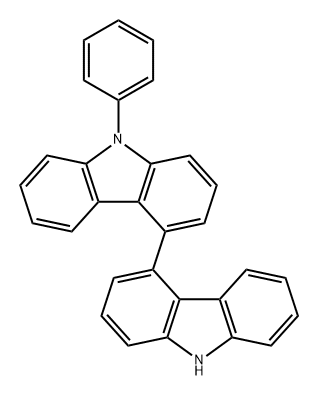 9-苯基-9H,9'H-4,4'-联咔唑 结构式