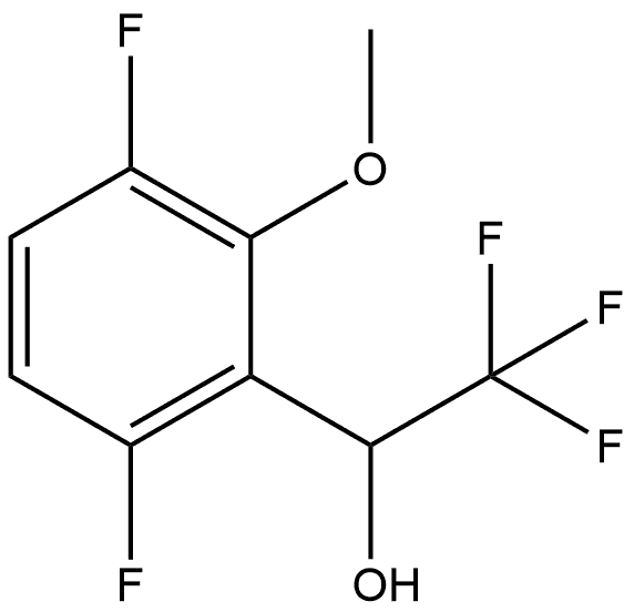 3,6-Difluoro-2-methoxy-α-(trifluoromethyl)benzenemethanol 结构式