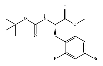 (S)-3-(4-溴-2-氟苯基)-2-(BOC-氨基)丙酸甲酯 结构式