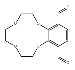 1,4,7,10-Benzotetraoxacyclododecin-11,14-dicarboxaldehyde, 2,3,5,6,8,9-hexahydro- 结构式