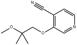 3-(2-甲氧基-2-甲基丙氧基)异烟腈 结构式