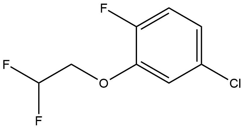 4-Chloro-2-(2,2-difluoroethoxy)-1-fluorobenzene 结构式