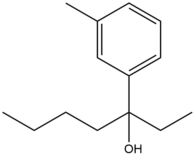 α-Butyl-α-ethyl-3-methylbenzenemethanol 结构式