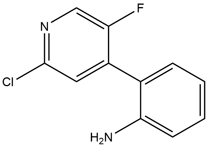 2-(2-Chloro-5-fluoro-4-pyridinyl)benzenamine 结构式