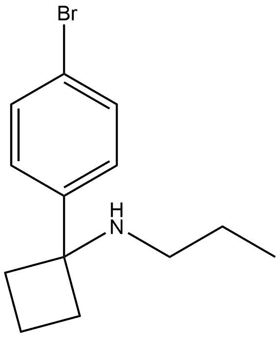 1-(4-溴苯基)-N-丙基环丁胺 结构式