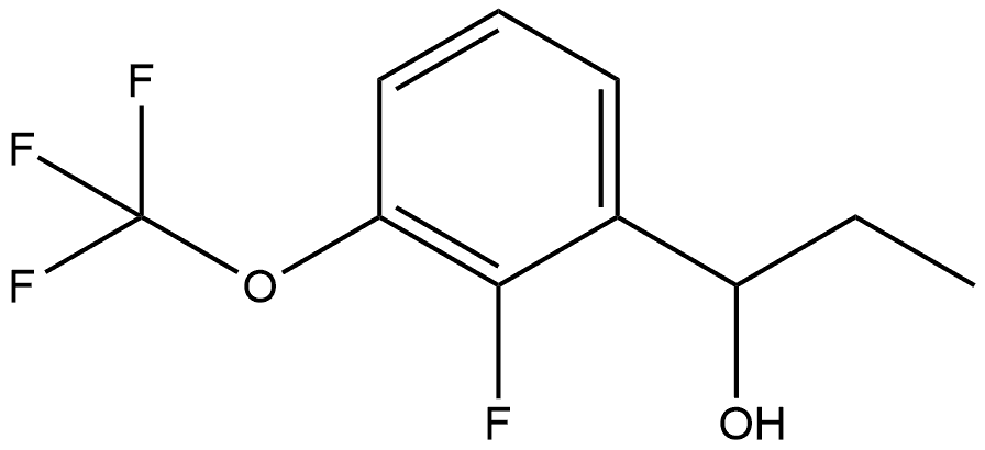 α-Ethyl-2-fluoro-3-(trifluoromethoxy)benzenemethanol 结构式