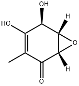 (1R,6α)-4,5α-Dihydroxy-3-methyl-7-oxabicyclo[4.1.0]hept-3-en-2-one 结构式