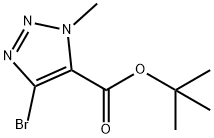 4-溴-1-甲基-1H-1,2,3-三唑-5-羧酸叔丁酯 结构式