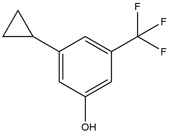 3-环丙基-5-(三氟甲基)苯酚 结构式