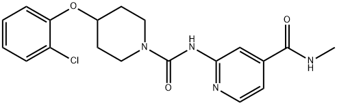 4-Pyridinecarboxamide, 2-[[[4-(2-chlorophenoxy)-1-piperidinyl]carbonyl]amino]-N-methyl- 结构式