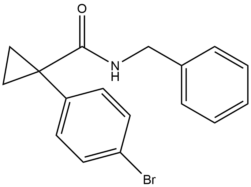 1-(4-Bromophenyl)-N-(phenylmethyl)cyclopropanecarboxamide 结构式